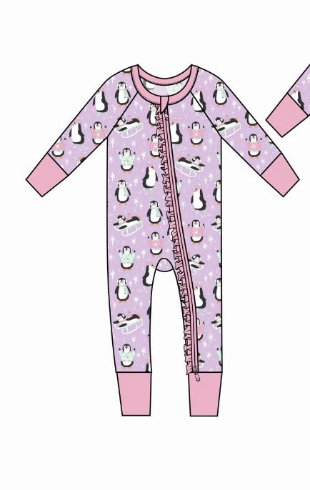 Penelope Penguin Ruffle Zippy