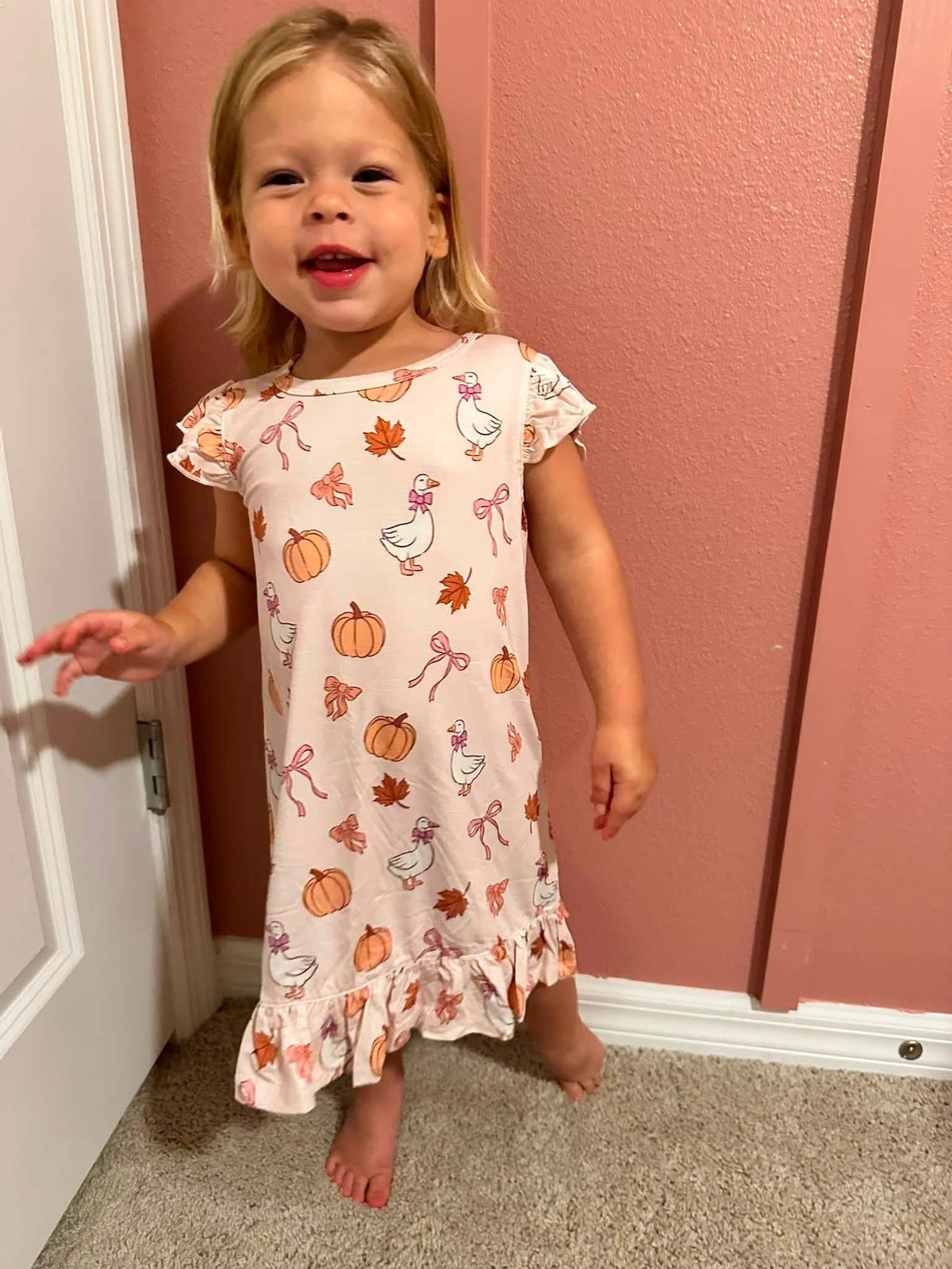 Fall Girly Goose Bamboo Nightgown