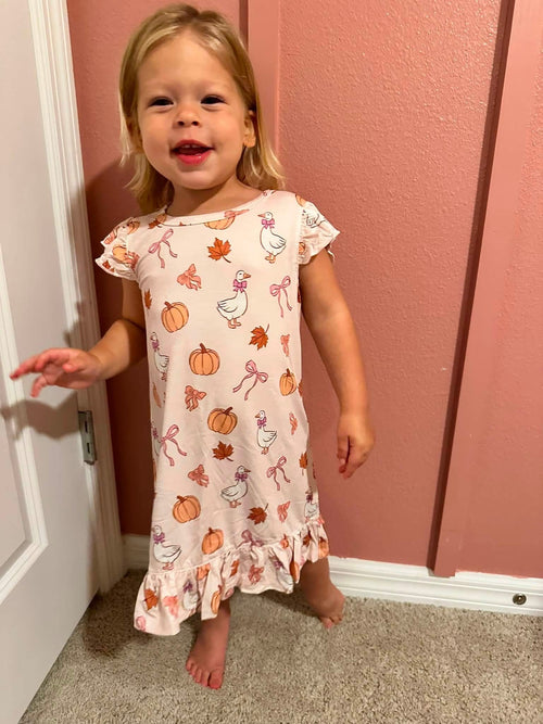 Fall Girly Goose Bamboo Nightgown